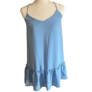 Lola Grace Womens Casual, Strappy Mini Dress-Blue-Size Small-GUC